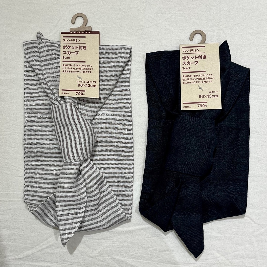 【完売】新品未使用　vakt.スカーフ　MUJI 横浜ジョイナス】フレンチリネンポケット付きスカーフ｜ 無印良品