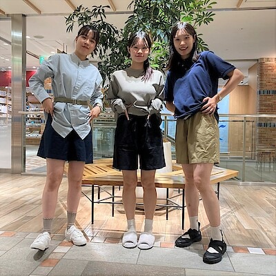 【アトレ川崎】婦人 洗いざらし ブロードショートパンツ