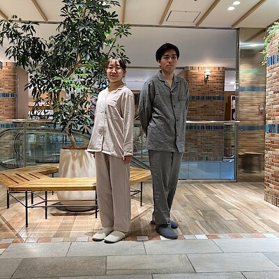 【アトレ川崎】脇に縫い目のない　フランネル長袖パジャマ