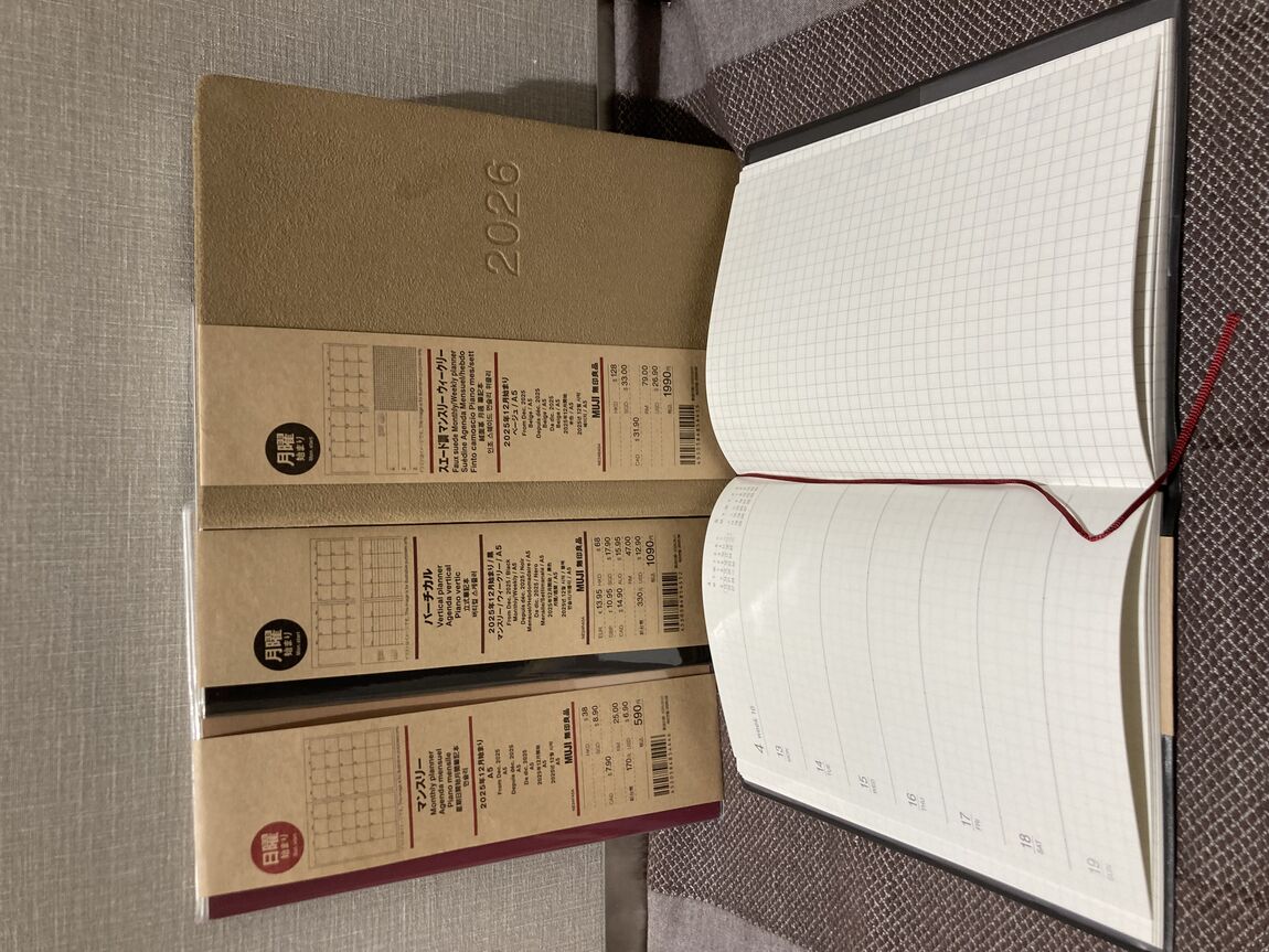 【本川越ペペ】12月始まりスケジュール帳が入荷しました