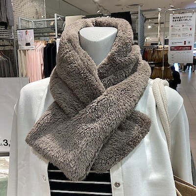 【本川越ペペ】ふんわりと暖かいボアマフラー