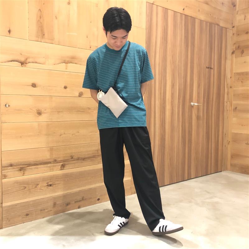 天竺編み半袖ボーダーTシャツ