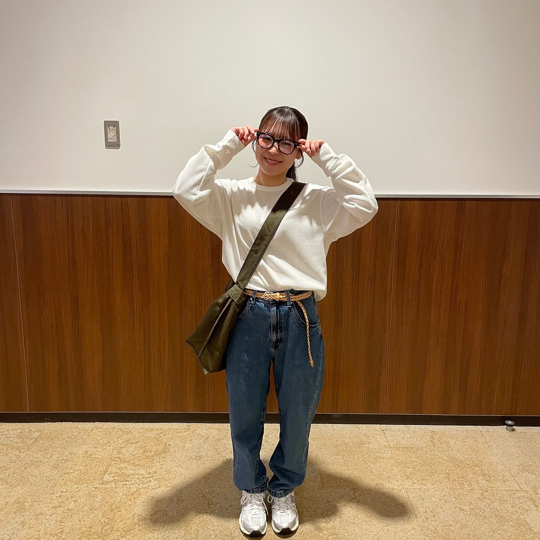 ワッフル　長袖Tシャツ