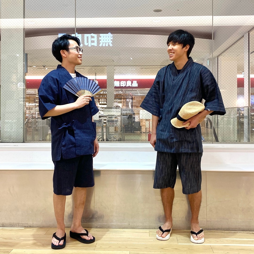 甚平着た二人の写真