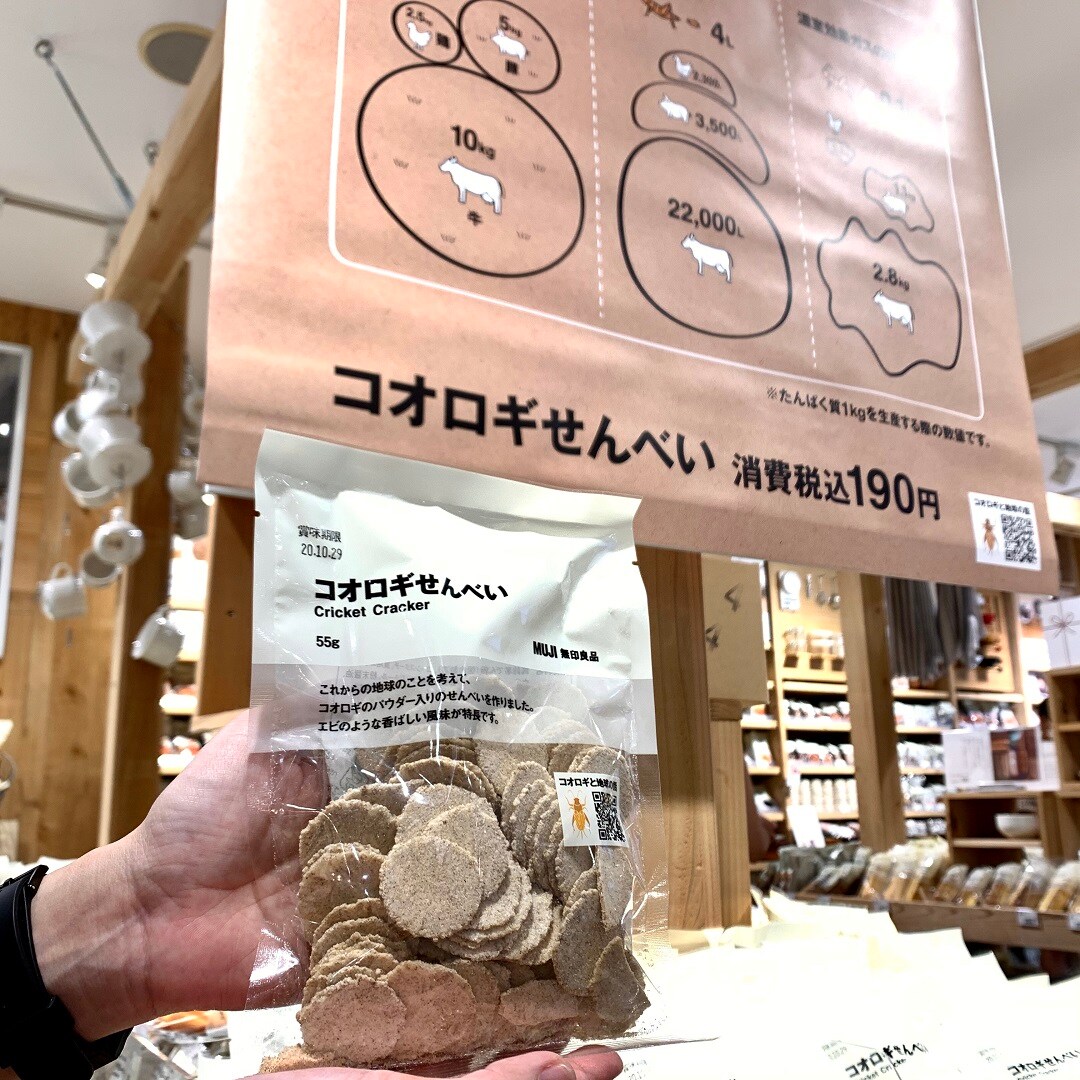 【広島パルコ】コオロギせんべい発売中