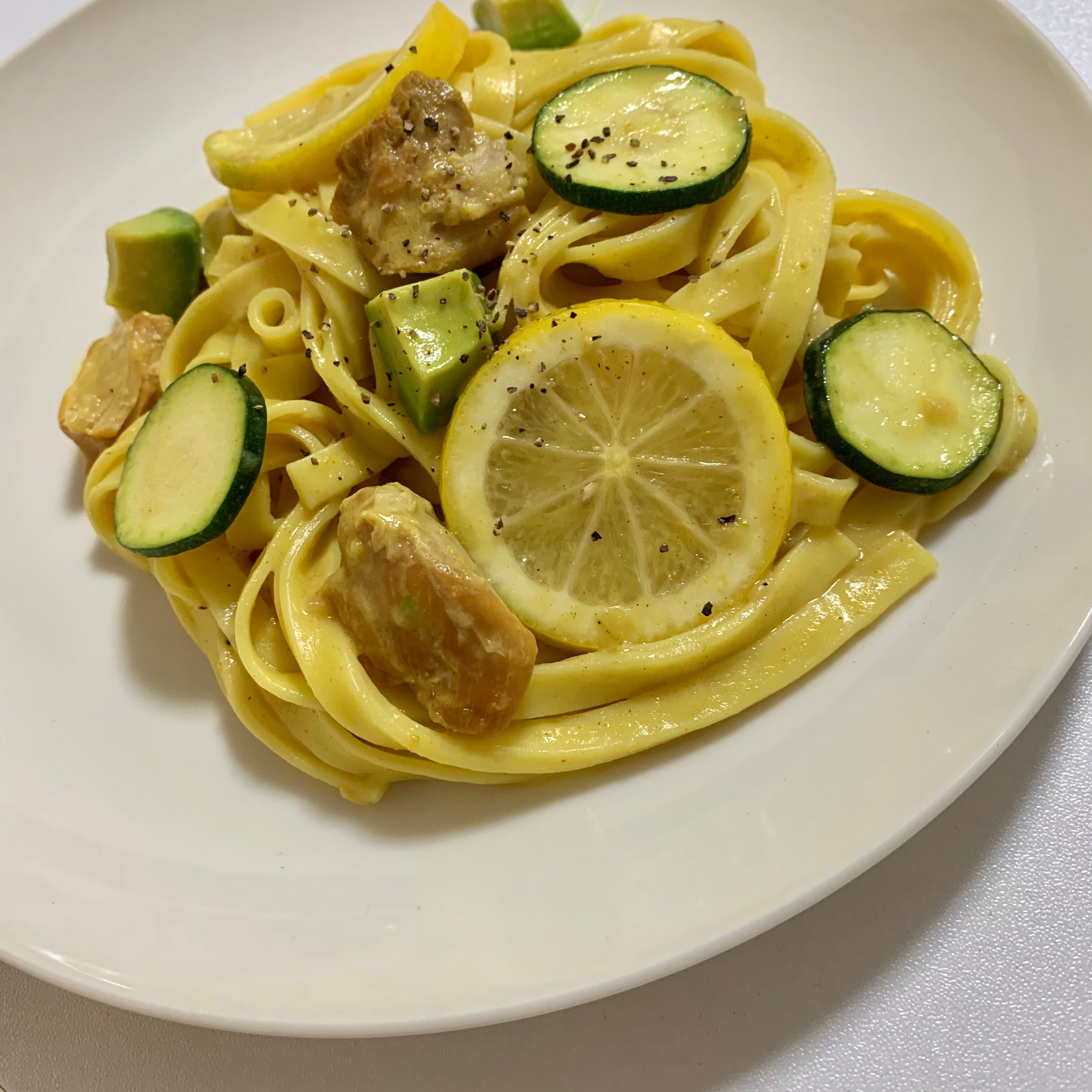 レモンクリームパスタ
