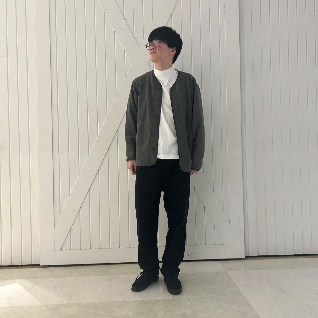 フリースカーディガン