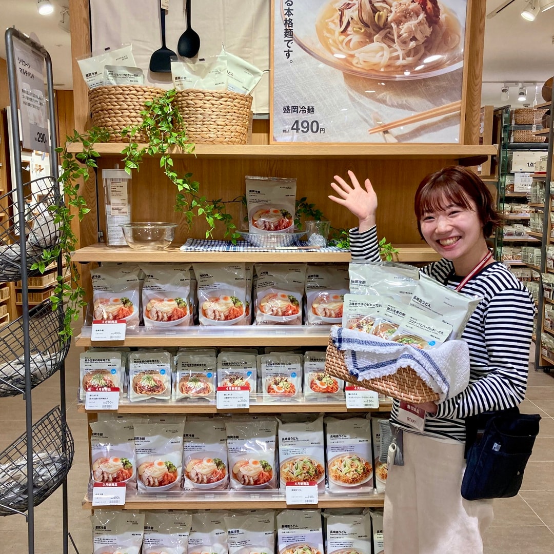 季節の麺の売り場の写真