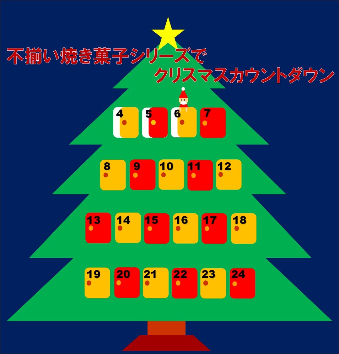 キービジュアル画像：【アミュプラザ鹿児島】不揃い焼き菓子シリーズでクリスマスカウントダウン【12月6日】