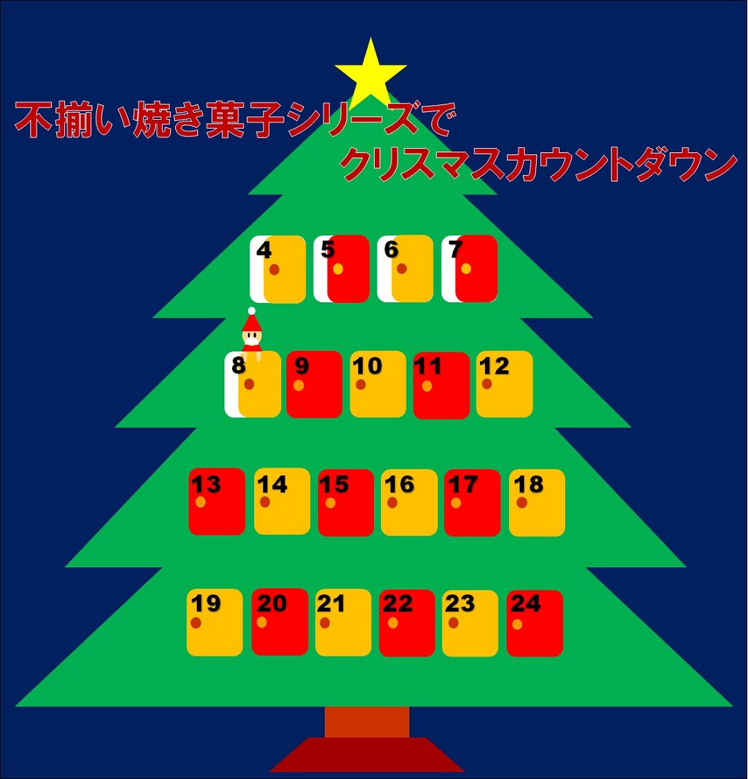 キービジュアル画像：【アミュプラザ鹿児島】不揃い焼き菓子シリーズでクリスマスカウントダウン【12月8日】