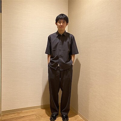 【イオンモール北大路】身長169cm/風を通すシャツとパンツを使ったセットアップコーデ