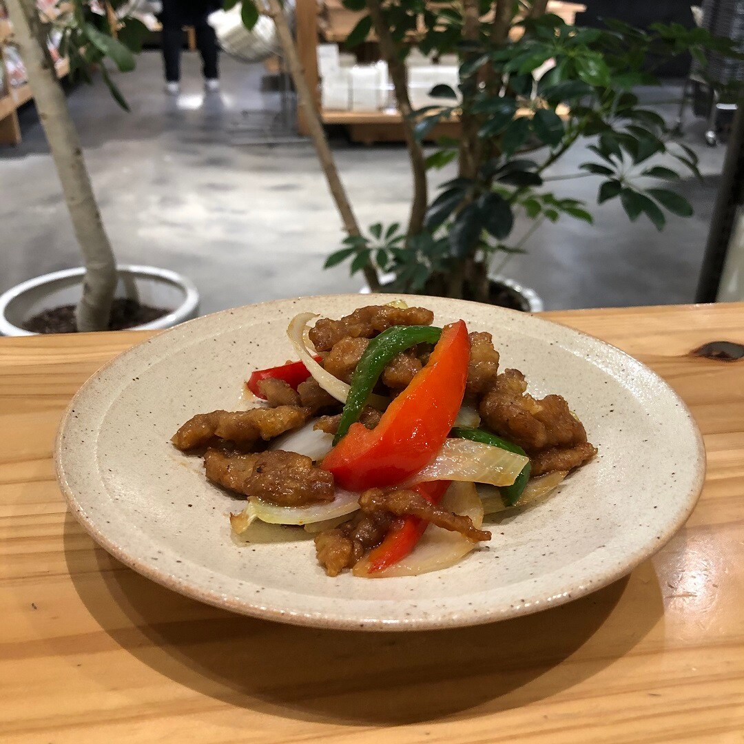大豆ミートの甘酢炒め
