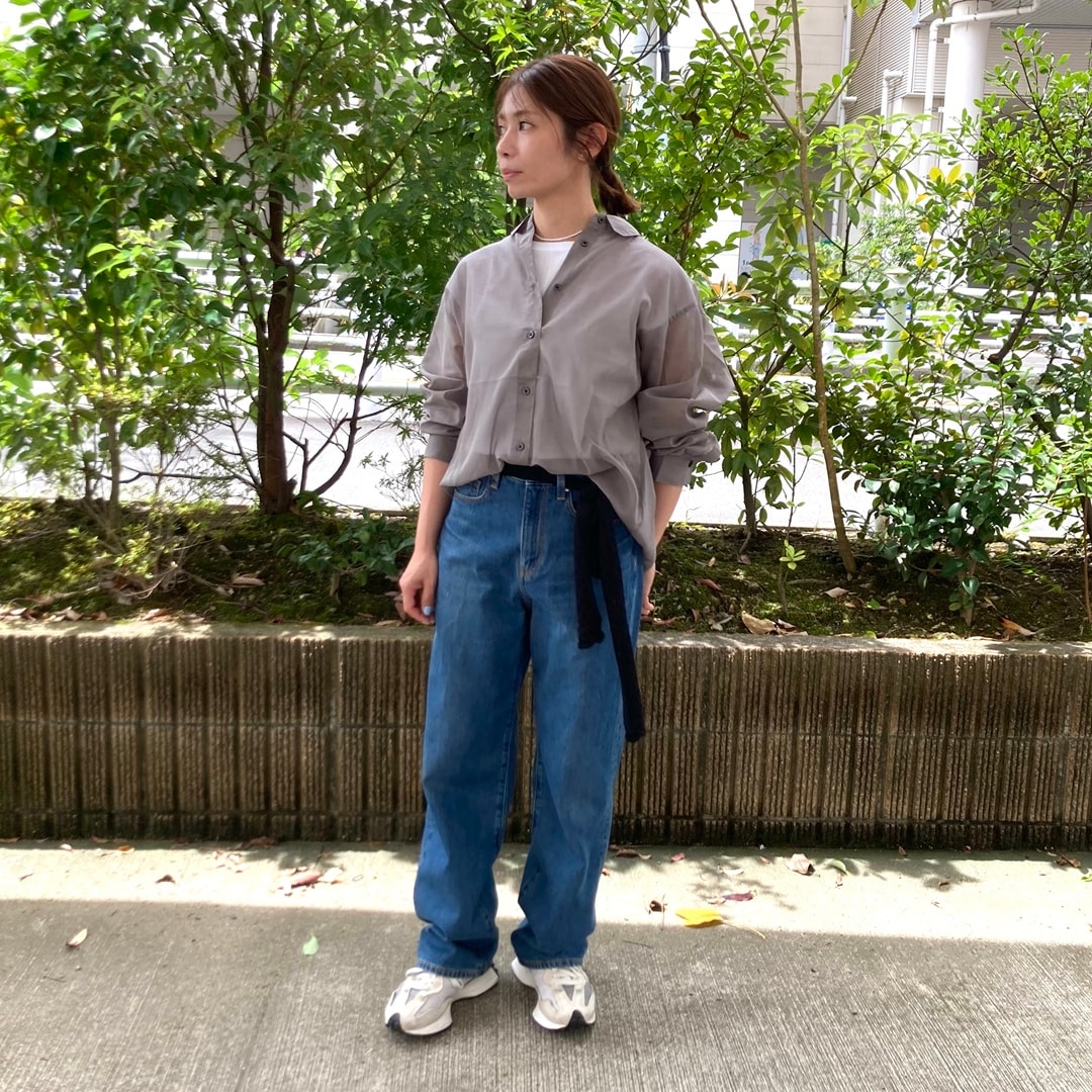 婦人　強撚シアー長袖シャツ