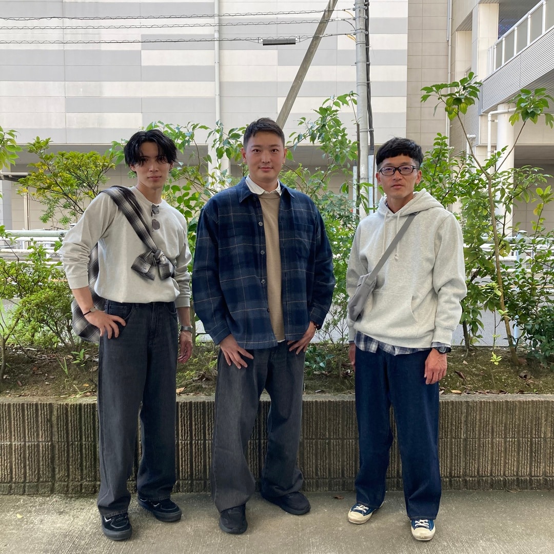 紳士　３人でフランネルコーデ