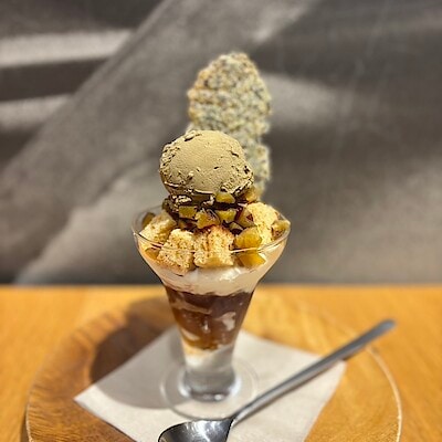 【Cafe＆MealMUJI上野マルイ】ほうじ茶のパフェ