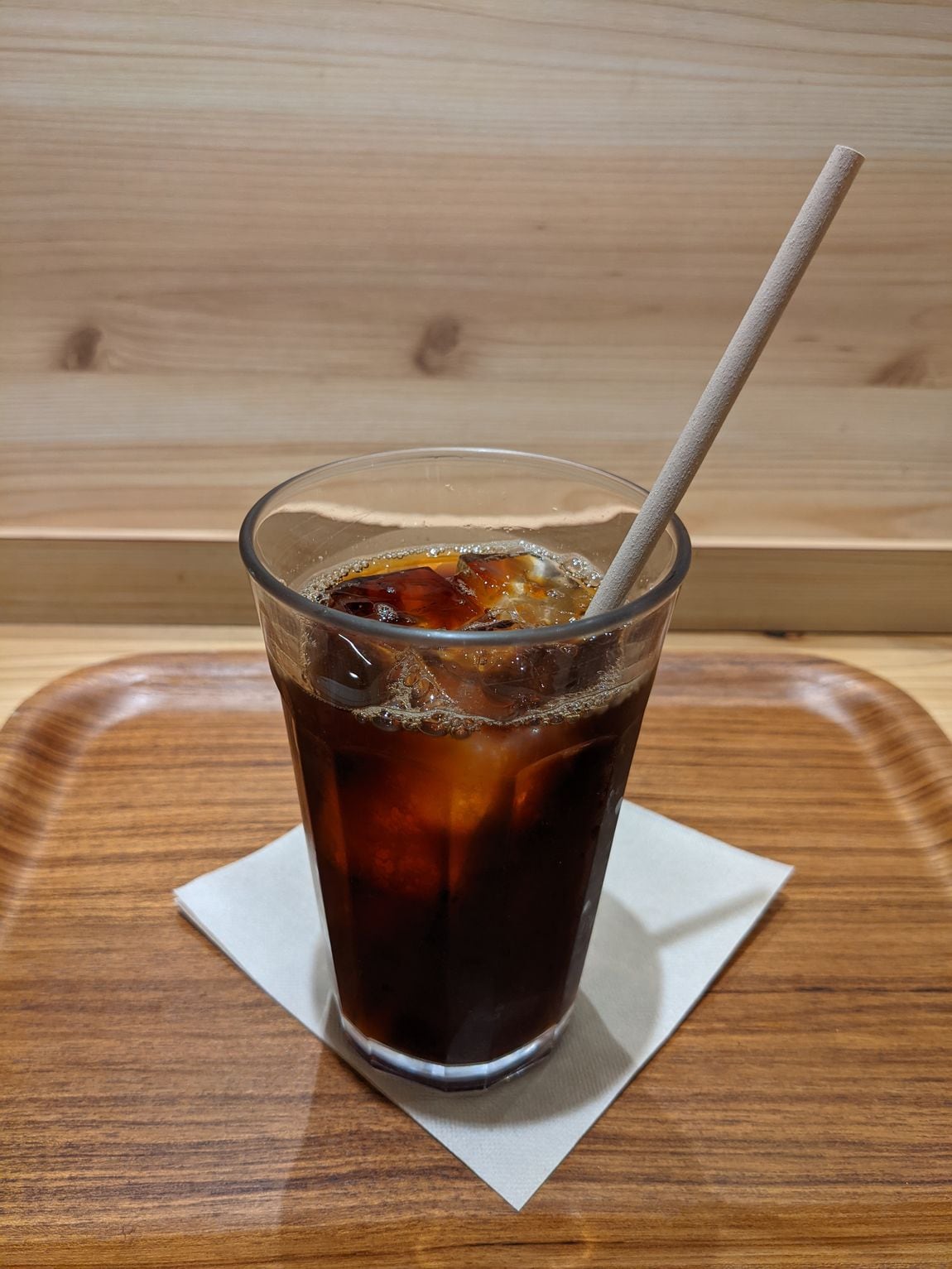 アイスコーヒー　竹ストロー