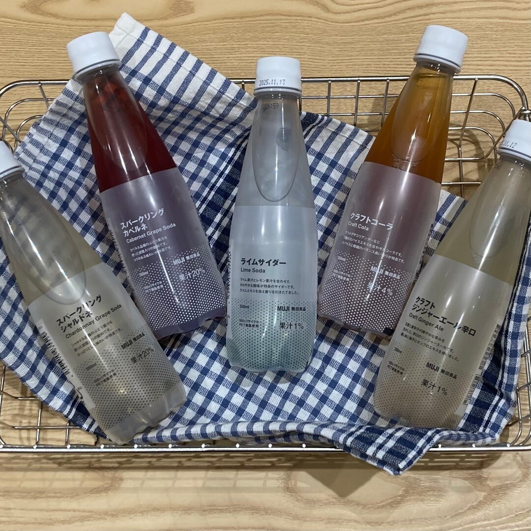 炭酸飲料５種類の写真