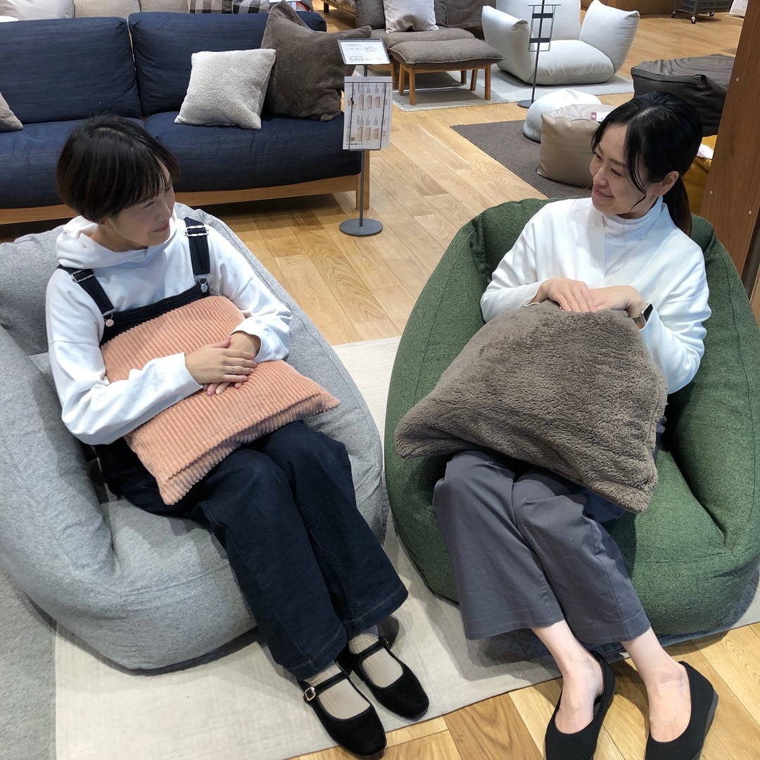 空気でできたソファ グリーン | 無印良品