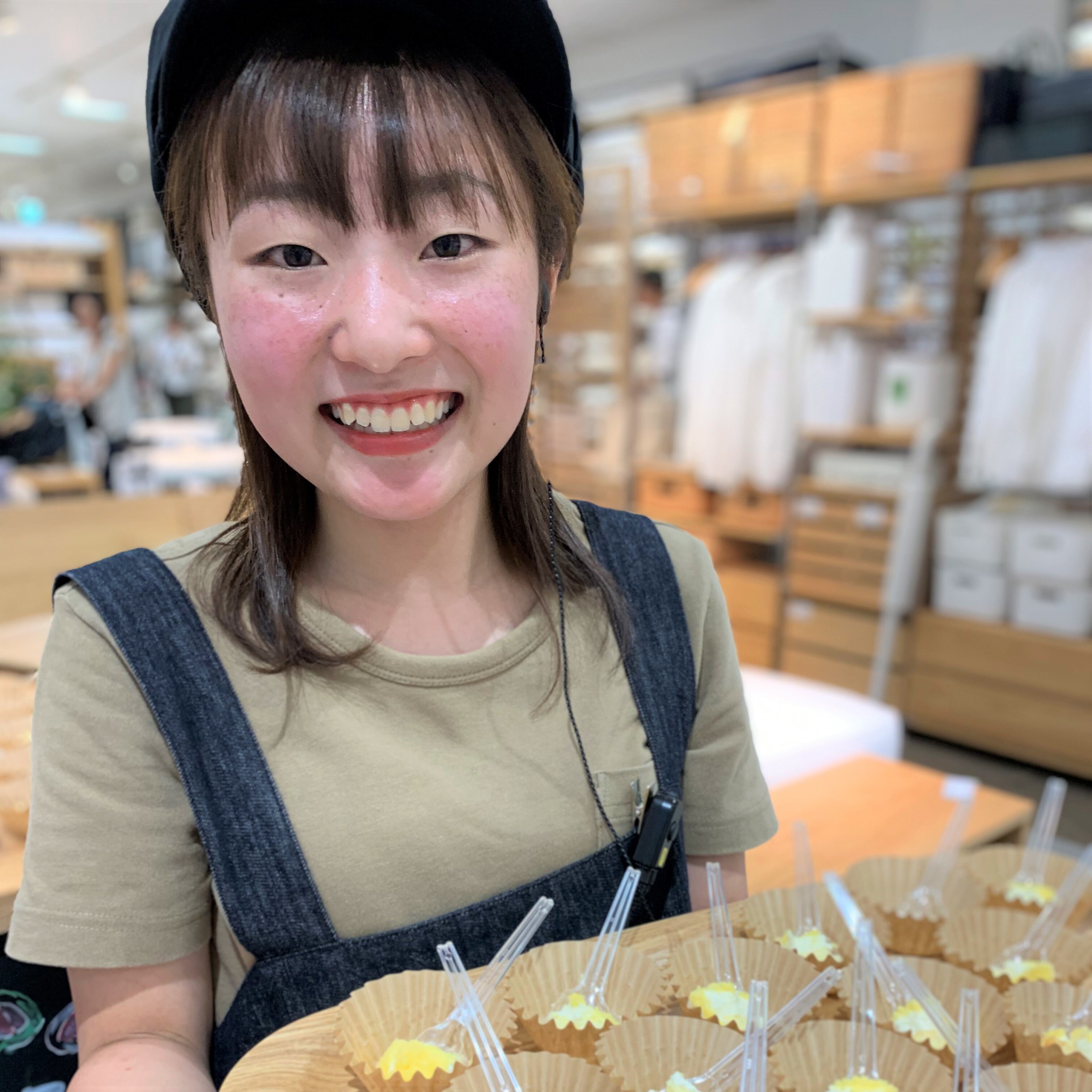 イオンモール倉敷 今日の試食 宇治抹茶ケーキ 二層仕立てのチーズケーキ 無印良品