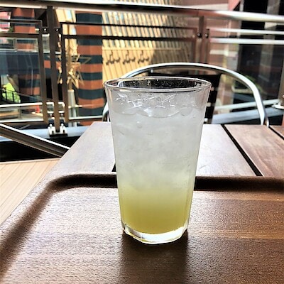【cafeMUJIキャナルシティ博多】爽やかなドリンク　柚子スカッシュ