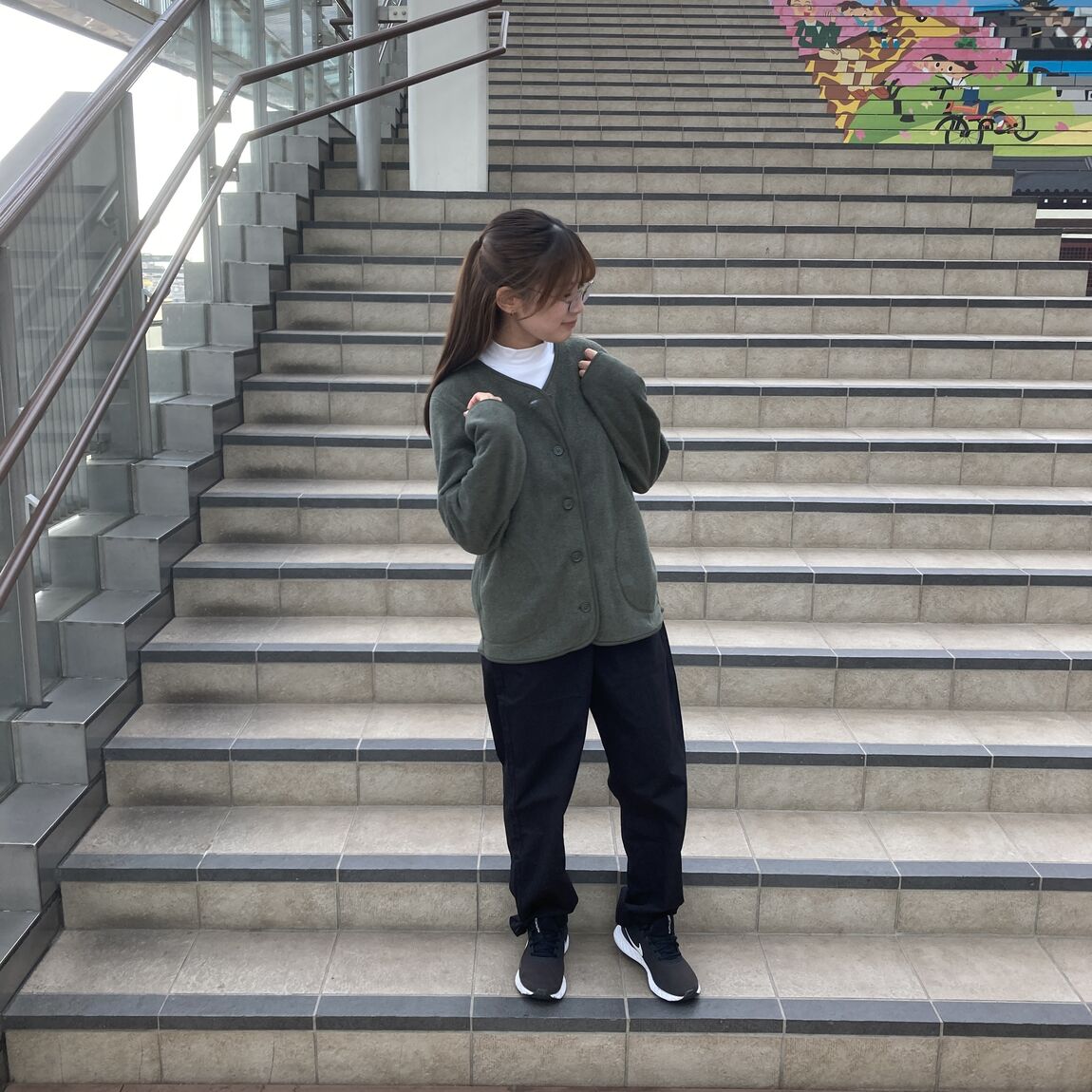 フリースカーディガン