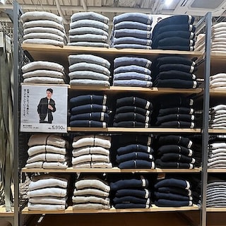 【新百合丘オーパ】無印のものあつめ｜紳士 洗える畦編みポロセーター