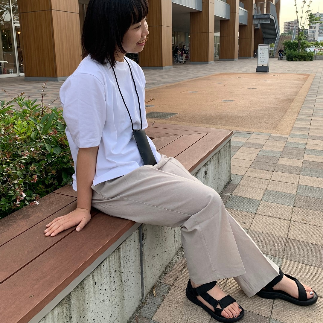 涼感UVカットワイドTシャツの着用写真