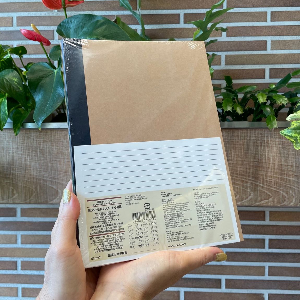 【アトレヴィ三鷹】植林木ペーパー裏うつりしにくいノート５冊組