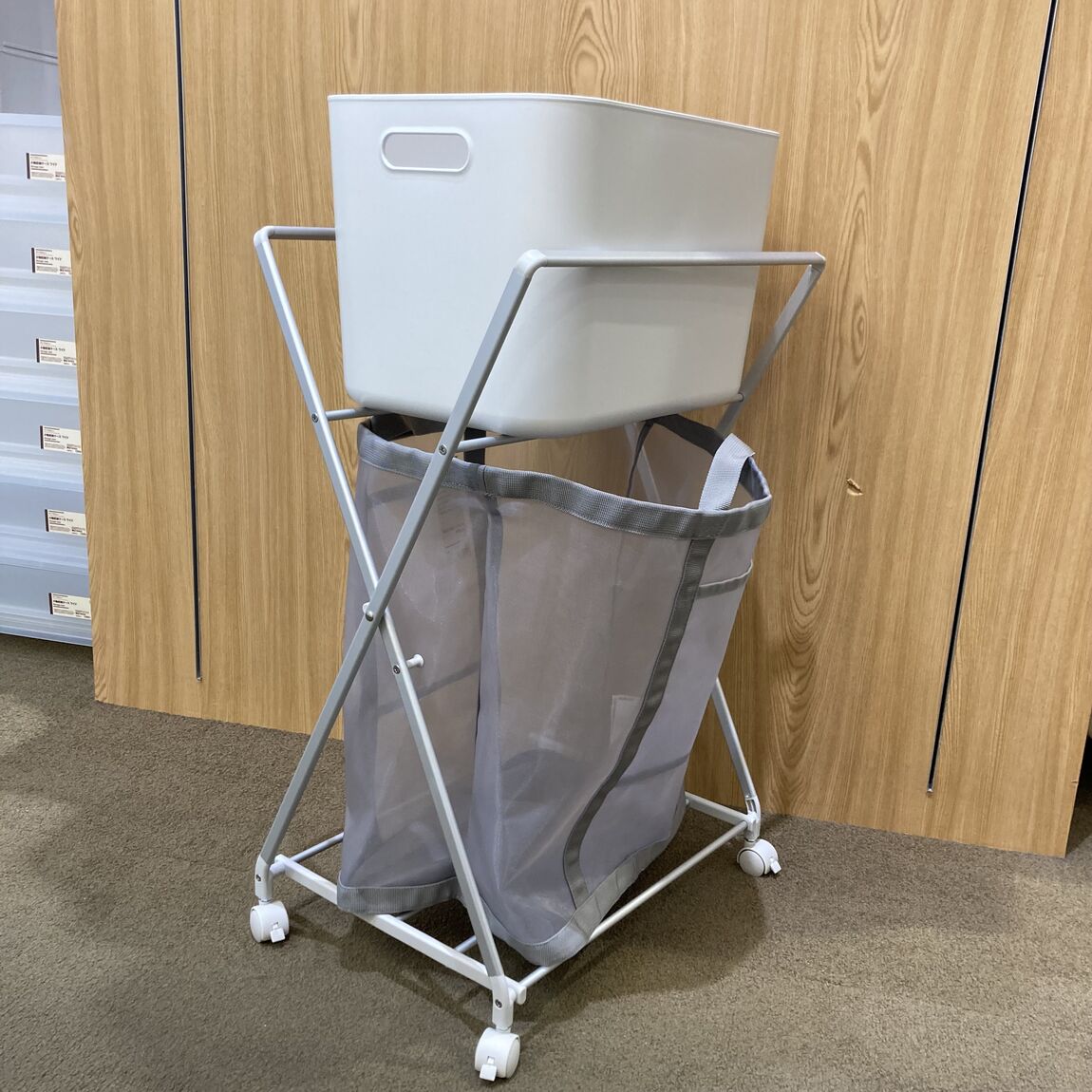 【アリオ倉敷】新商品│アルミ　たためる軽量　ランドリーワゴン 