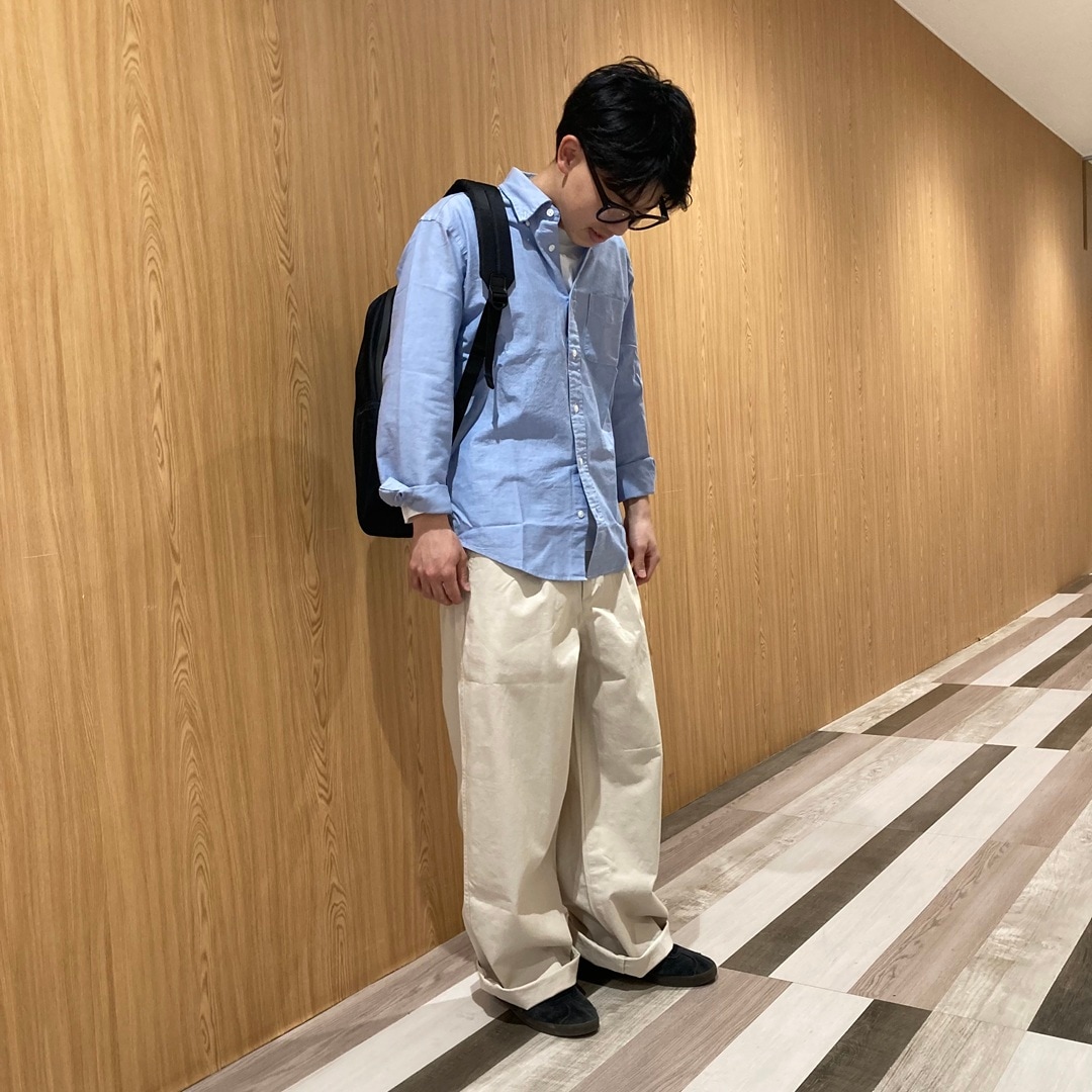 洗いざらしオックスシャツ