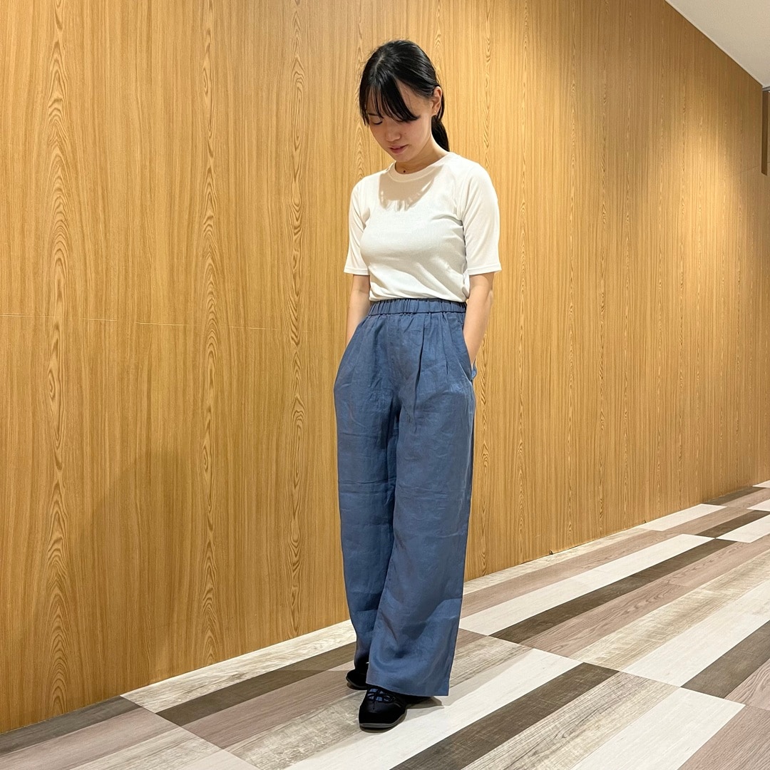 クルーネック五分袖Tシャツ