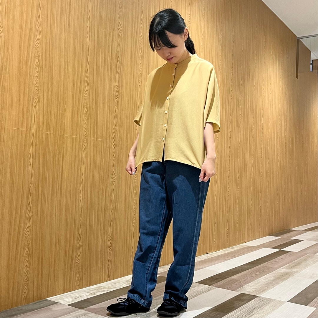 なめらか五分袖ブラウス