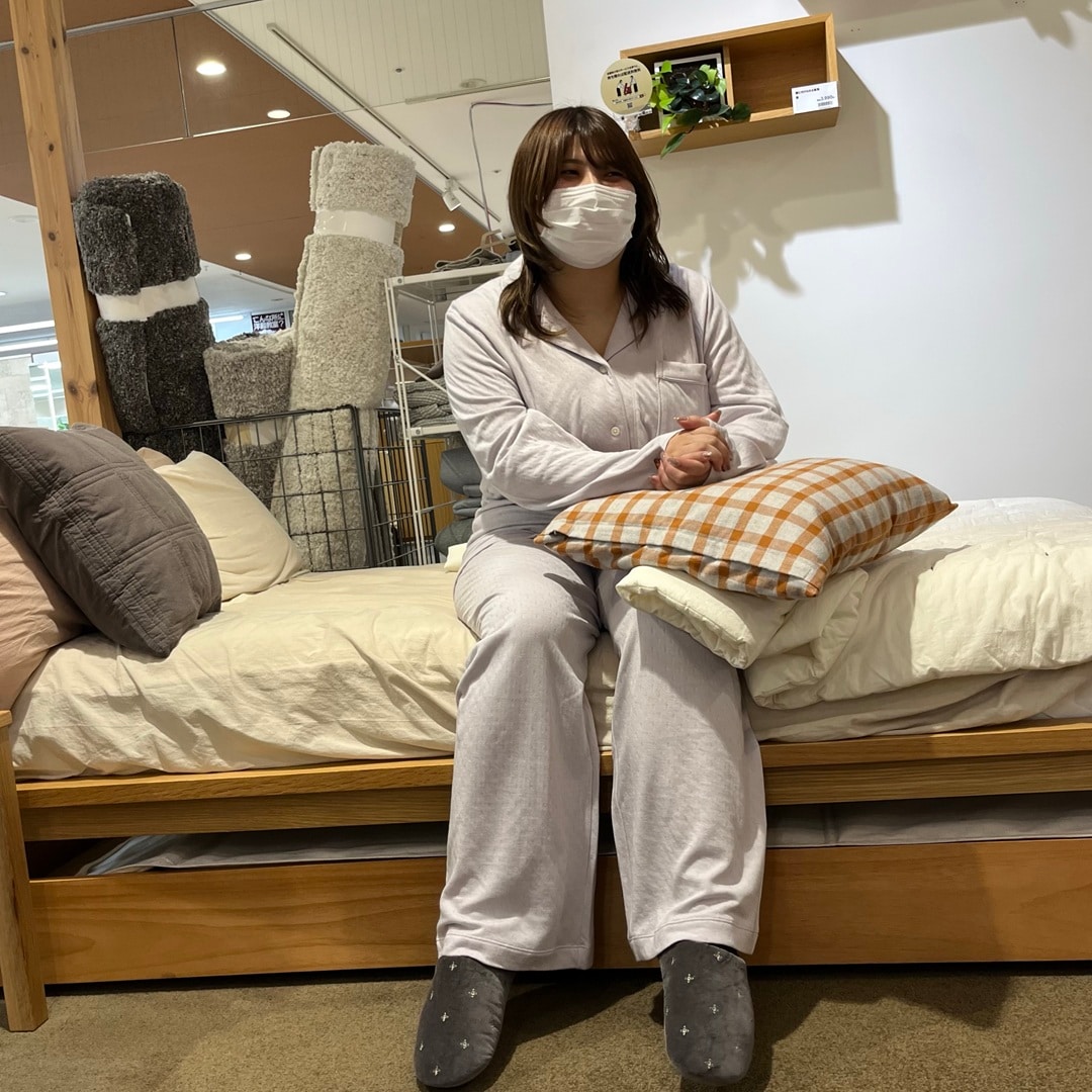  なめらか接結編み長袖パジャマ