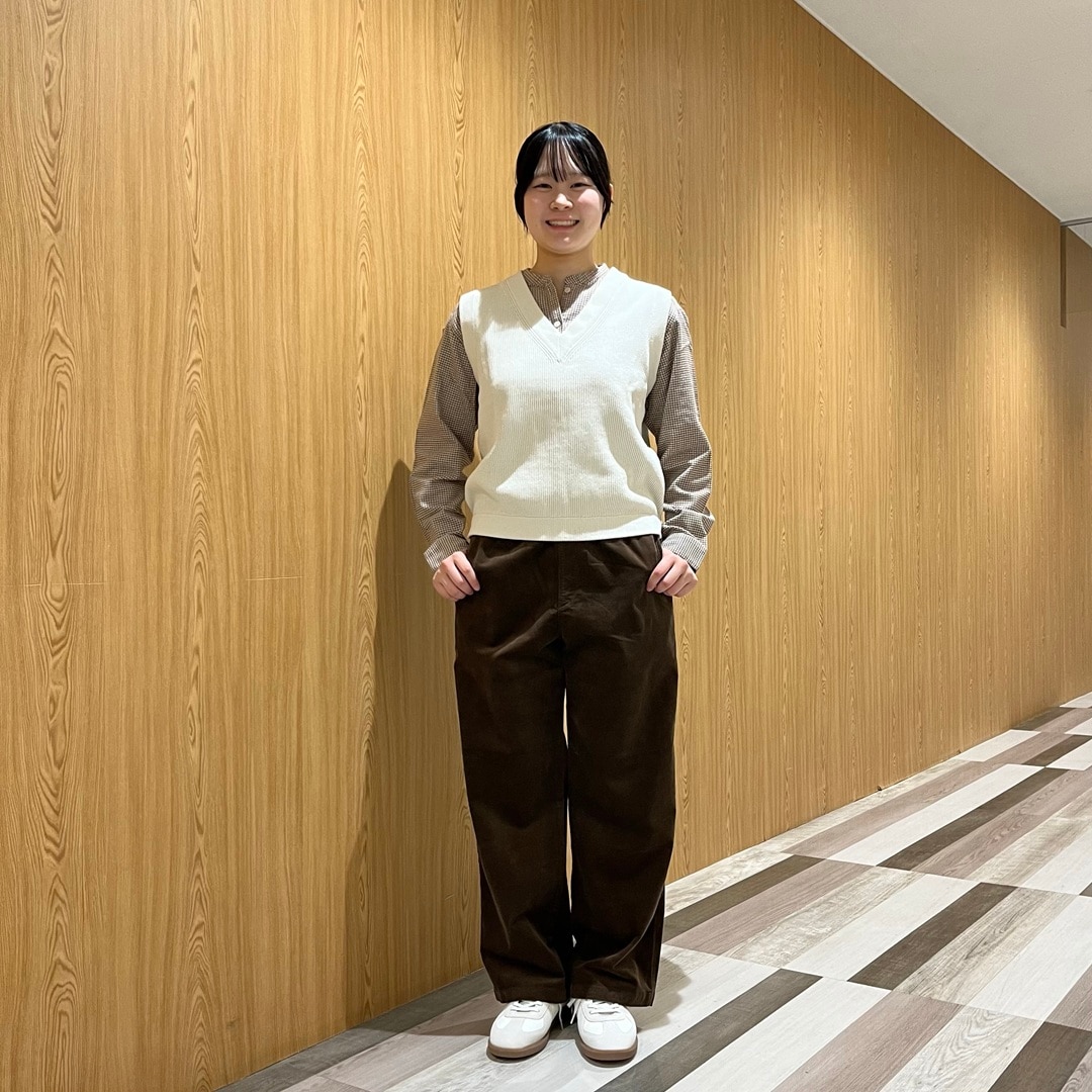 フランネル長袖ブラウス