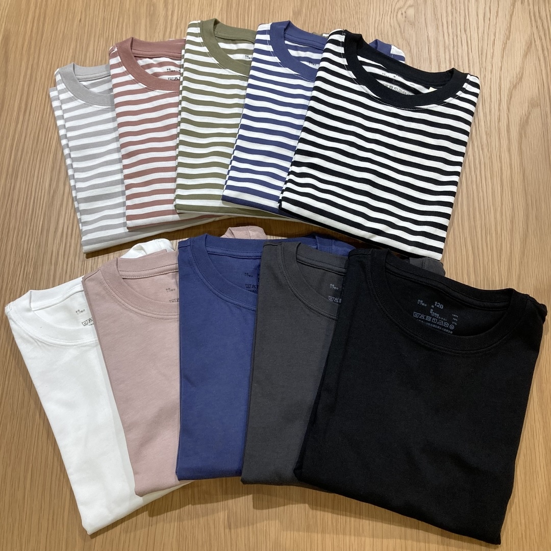 綿天竺編みクルーネックＴシャツ