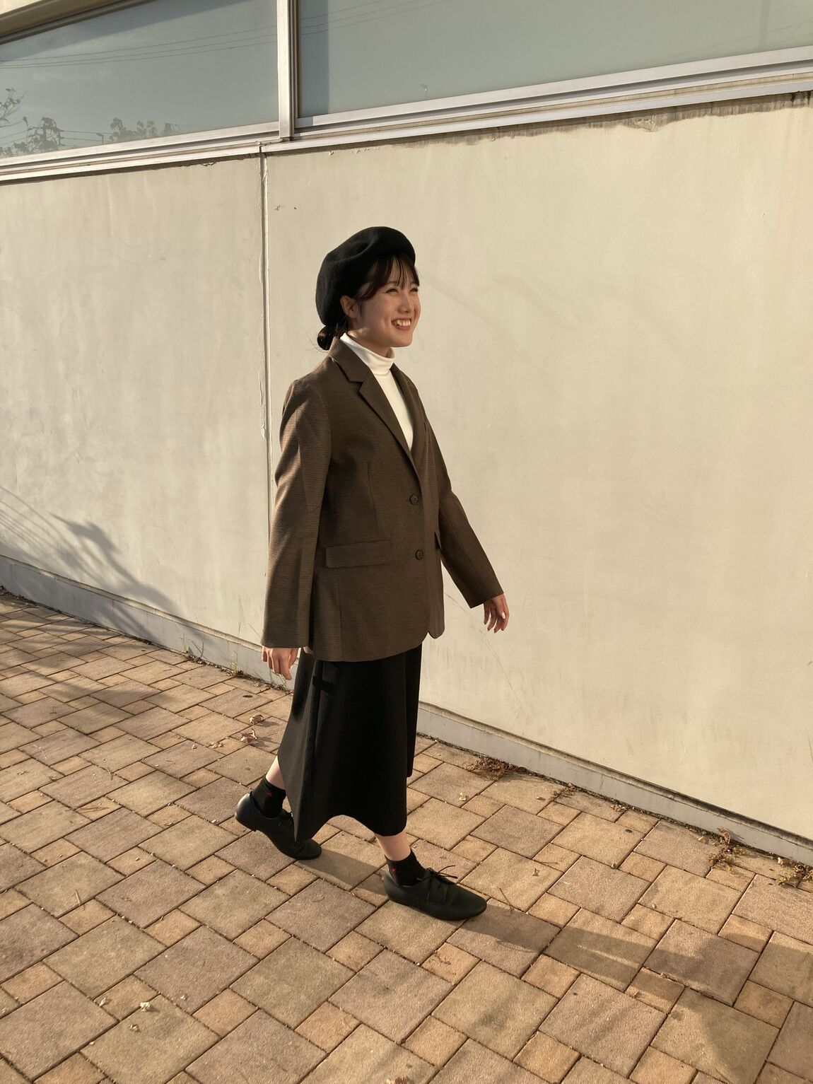 ベレー帽を被った女性