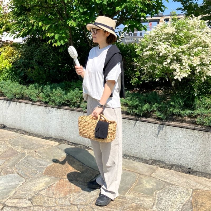 風を通すイージーパンツ