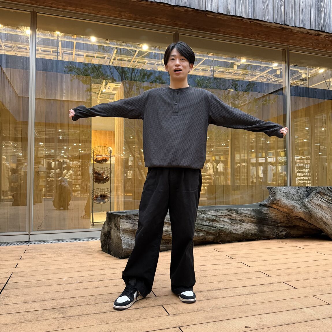 【野々市明倫通り】これからの季節に、ワッフル編み