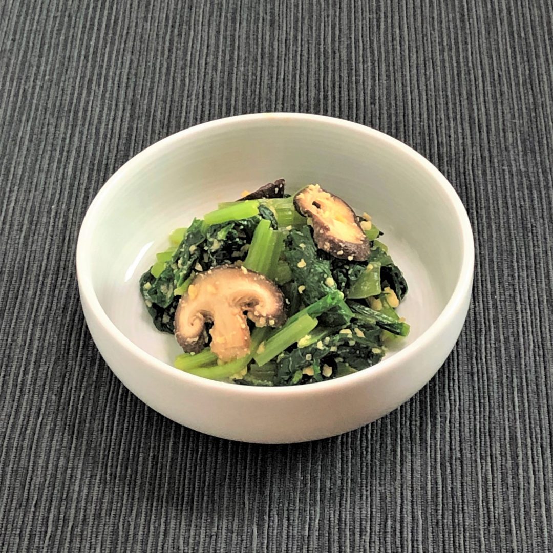 キービジュアル画像：【京都山科】小松菜のカシューナッツ和え｜あしたのキッチンカウンター