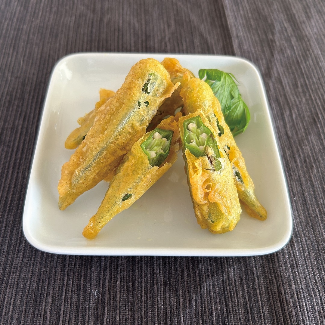 【京都山科】オクラのスパイシーフリット｜あしたのキッチンカウンター