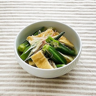 【京都山科】オクラとお揚げさんの炊いたん｜季節野菜のレシピ
