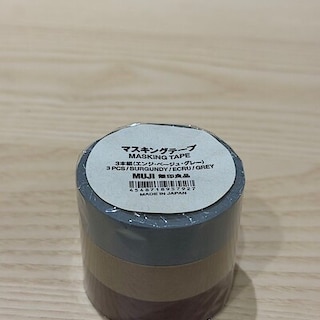 【心斎橋パルコ】マスキングテープ3本組（エンジ・ベージュ・グレー）のご紹介