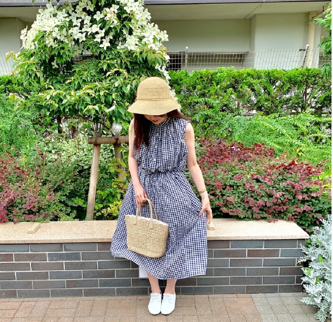 新所沢パルコ 夏に向けての一着 ギンガムチェックノースリーブワンピース 無印良品