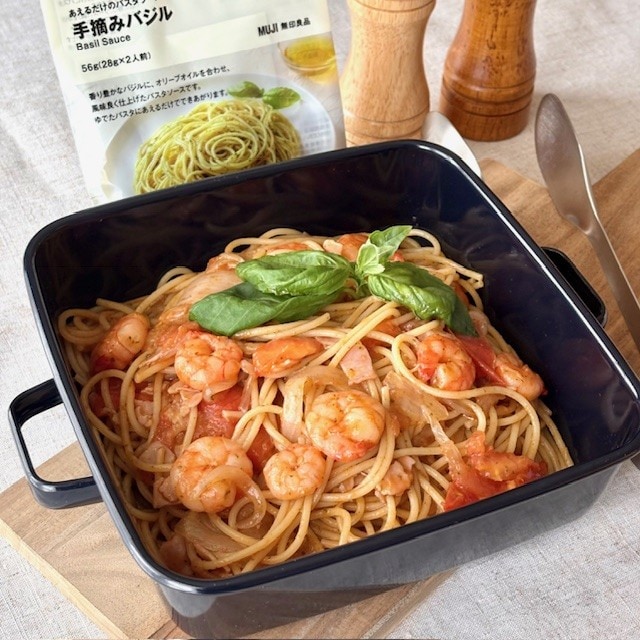 手摘みバジルパスタ