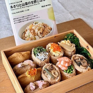 【調布パルコ】あさりと山菜の甘酢ごはんを使用した　春のいなり寿司アレンジ