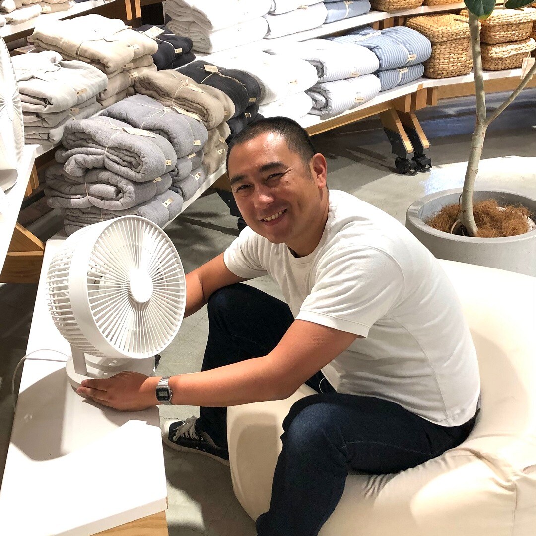 MUJIキャナルシティ博多】新しいサーキュレーターはぐるぐる回る