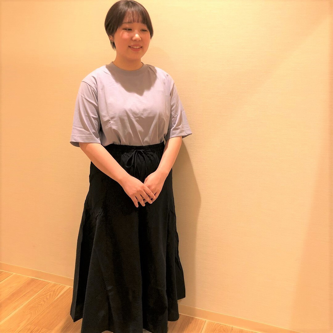 【アトレ川越】涼感UVカットワイド半袖Tシャツを使用したコーデ②