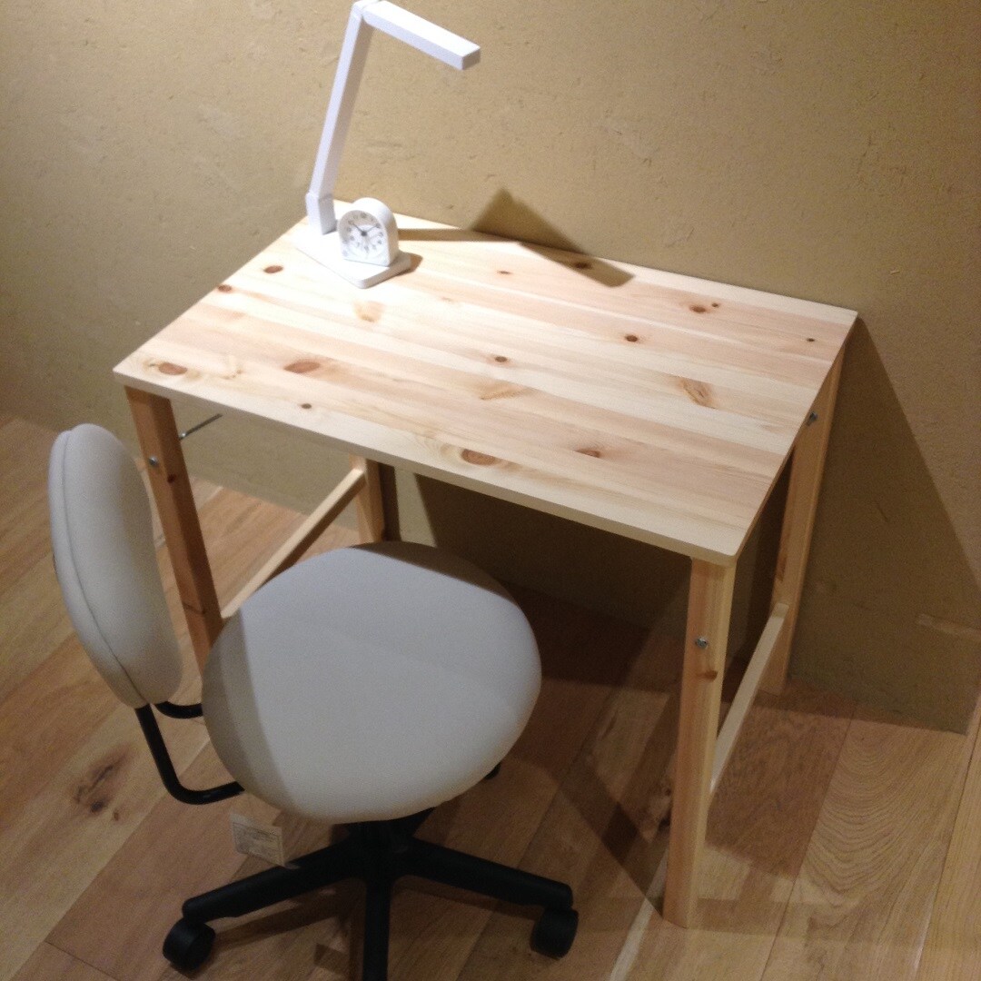 無印良品 パイン材 折りたたみテーブル - 事務机・学習机