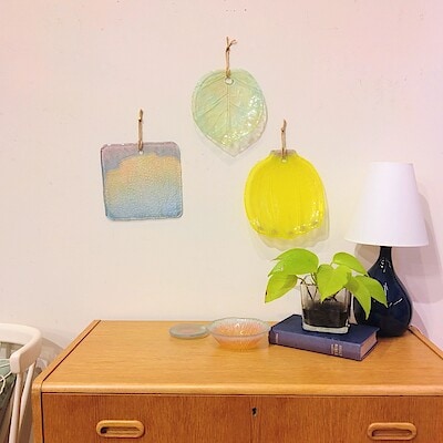 【IDÉE 日本橋店】ガラスの壁掛けオブジェ