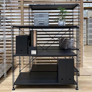 【エブリイOkanaka津高】ダークグレーのスチールユニットシェルフのご紹介